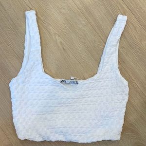 ZARA white summer beach top NEVER USED